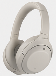 Close-up of the Sony WH-1000XM6 noise-cancelling headphones.