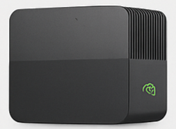 Nvidia Project Digits device showing a complex 3D rendering of a molecule.